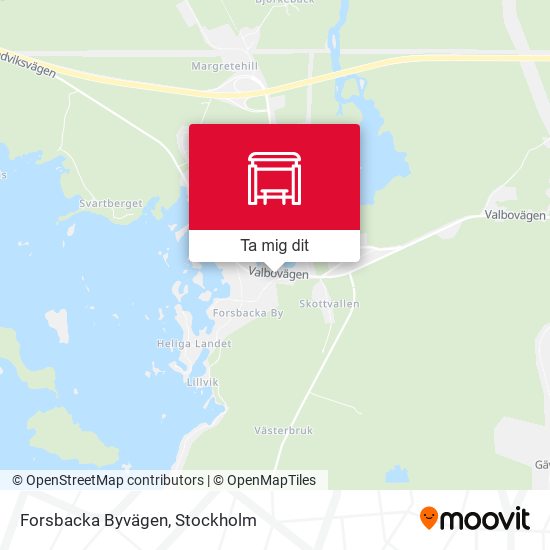 Forsbacka Byvägen karta