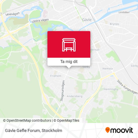 Gävle Gefle Forum karta