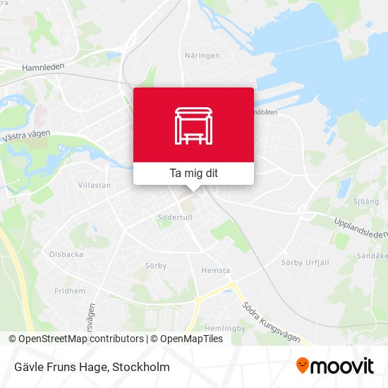 Gävle Fruns Hage karta