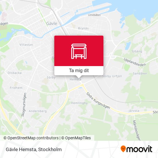 Gävle Hemsta karta