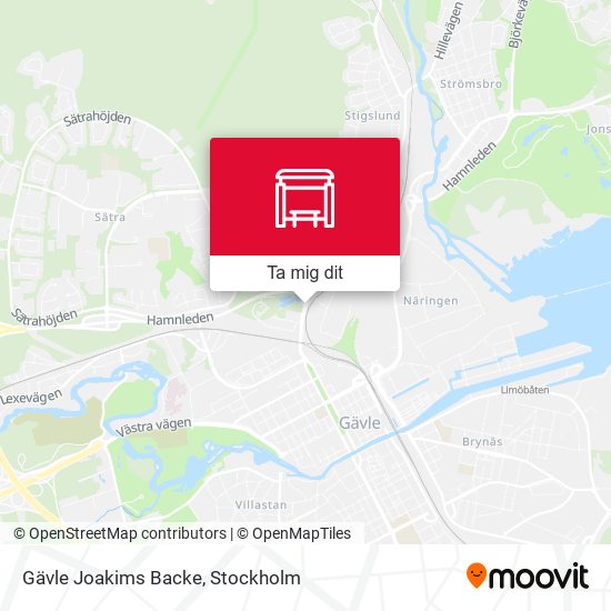 Gävle Joakims Backe karta