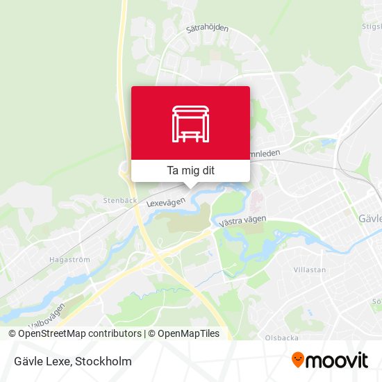 Gävle Lexe karta