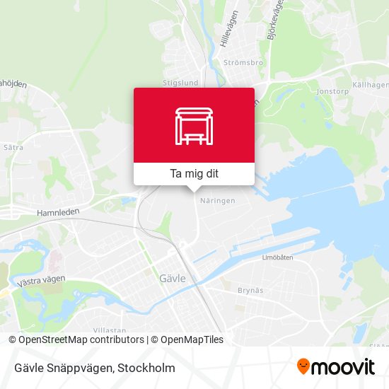 Gävle Snäppvägen karta