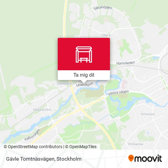 Gävle Tomtnäsvägen karta