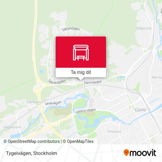 Tygelvägen karta