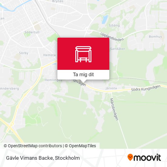 Gävle Vimans Backe karta