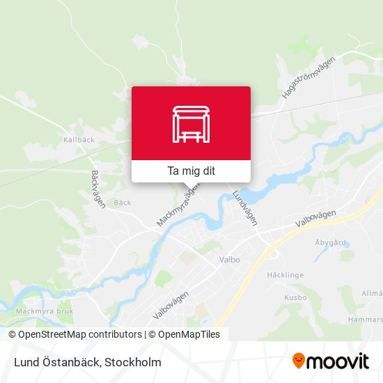Lund Östanbäck karta
