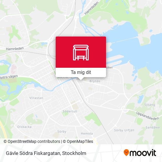 Gävle Södra Fiskargatan karta