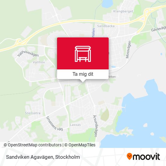 Sandviken Agavägen karta