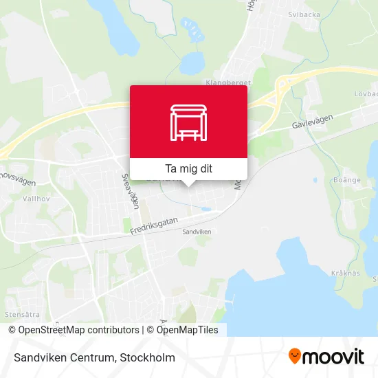 Sandviken Centrum karta