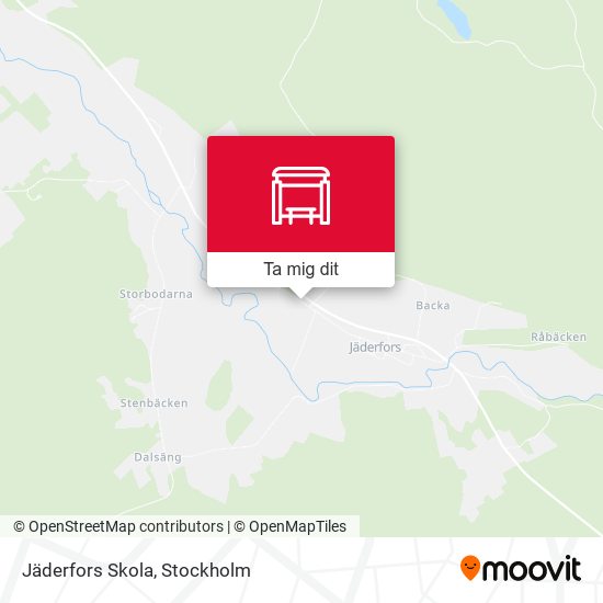 Jäderfors Skola karta
