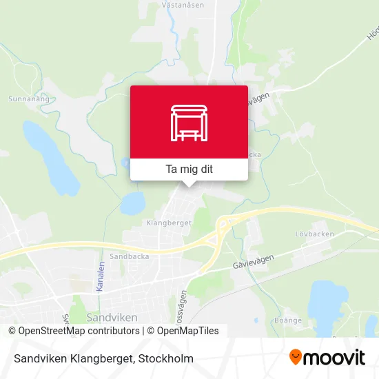 Sandviken Klangberget karta