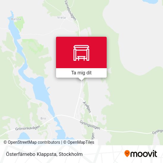 Österfärnebo Klappsta karta