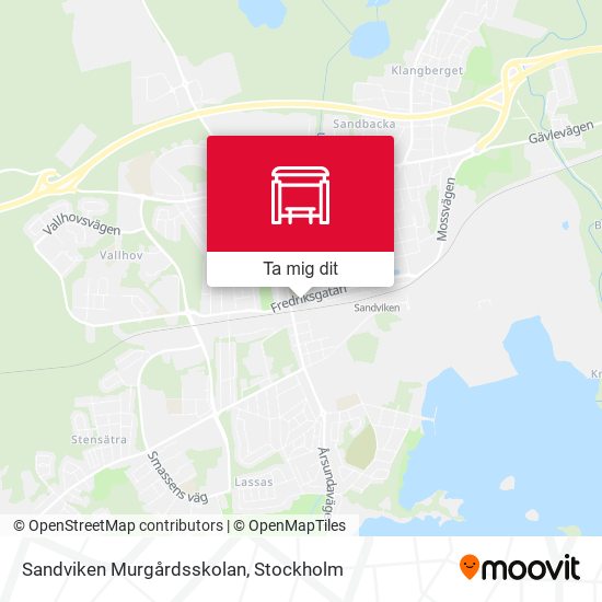 Sandviken Murgårdsskolan karta