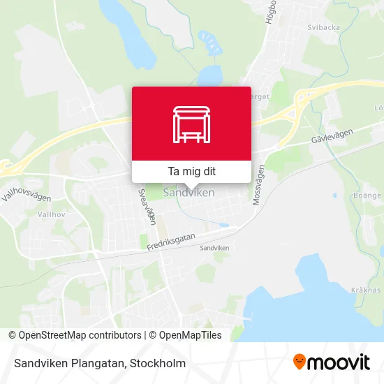 Sandviken Plangatan karta