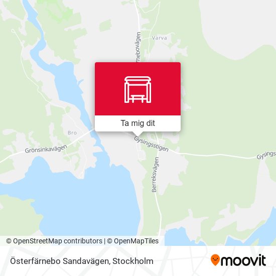 Österfärnebo Sandavägen karta