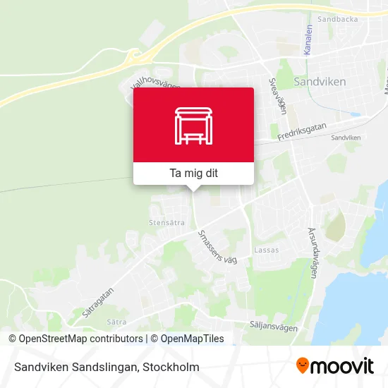 Sandviken Sandslingan karta