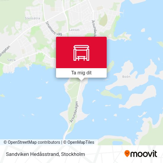 Sandviken Hedåsstrand karta