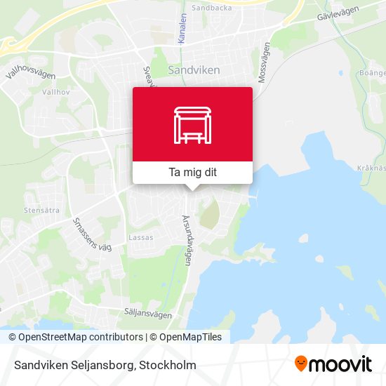 Sandviken Seljansborg karta