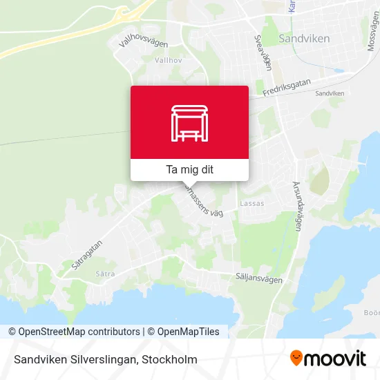 Sandviken Silverslingan karta