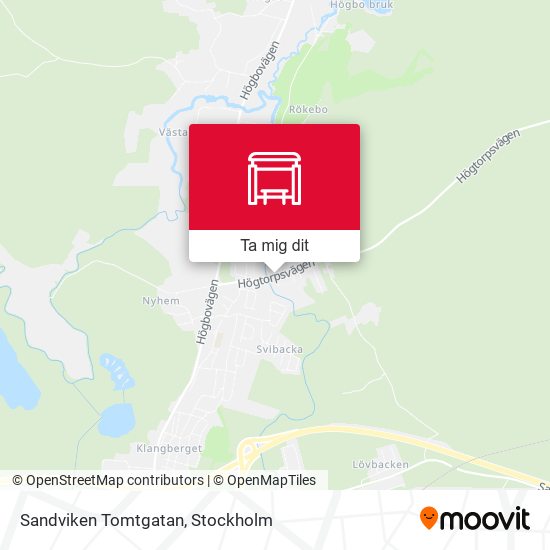 Sandviken Tomtgatan karta