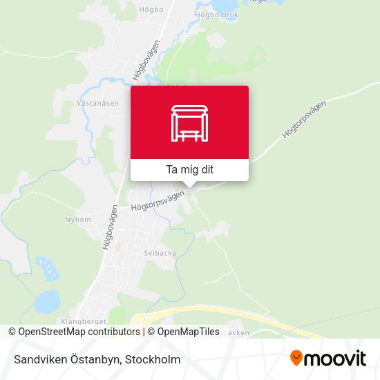 Sandviken Östanbyn karta