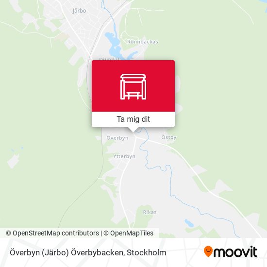 Överbyn (Järbo) Överbybacken karta