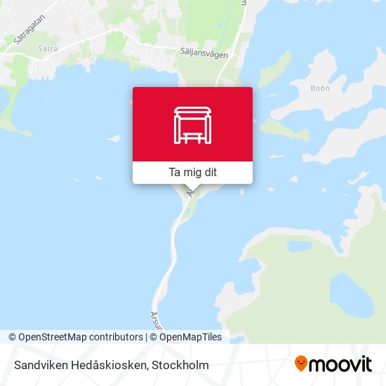 Sandviken Hedåskiosken karta
