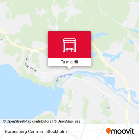 Borensberg Centrum karta