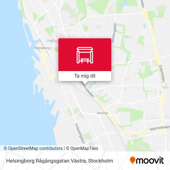 Helsingborg Rågångsgatan Västra karta