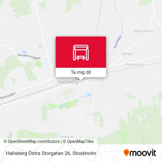 Hallsberg Östra Storgatan 26 karta