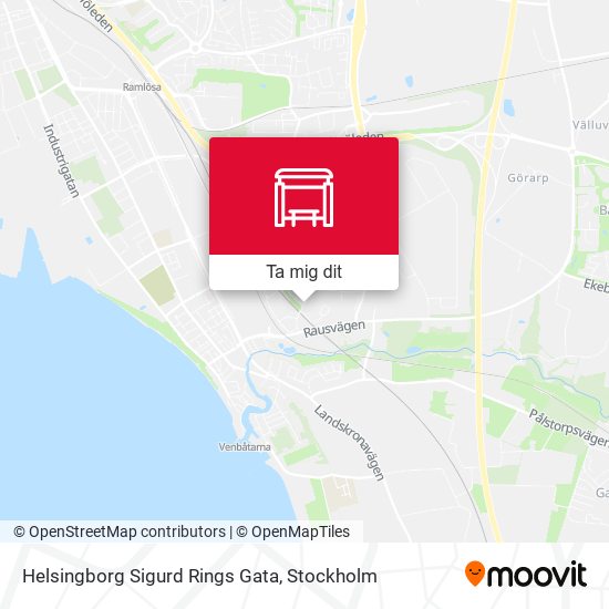 Helsingborg Sigurd Rings Gata karta