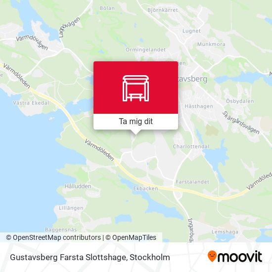 Gustavsberg Farsta Slottshage karta