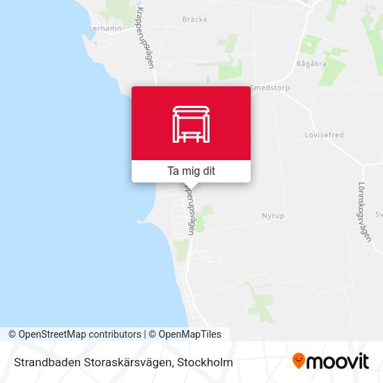 Strandbaden Storaskärsvägen karta
