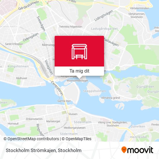 Stockholm Strömkajen karta