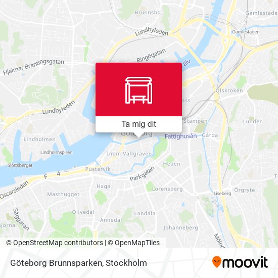 Göteborg Brunnsparken karta