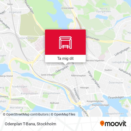 Odenplan T-Bana karta