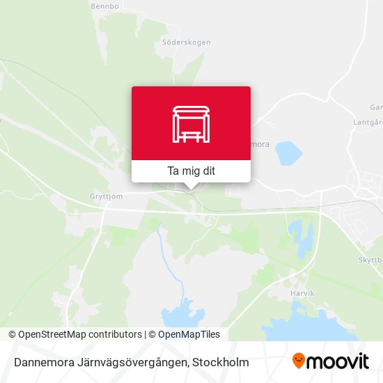 Dannemora Järnvägsövergången karta