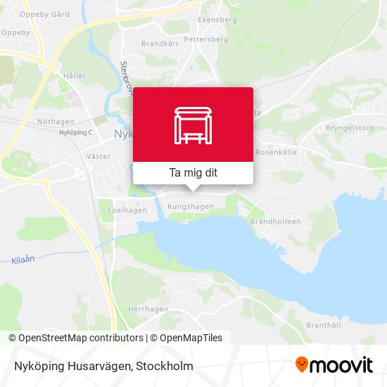 Nyköping Husarvägen karta