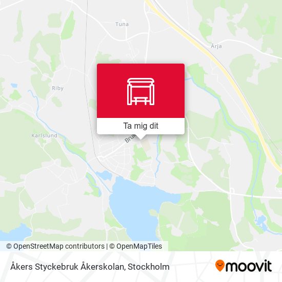 Åkers Styckebruk Åkerskolan karta