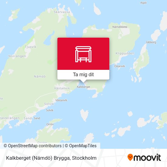 Kalkberget (Nämdö) Brygga karta