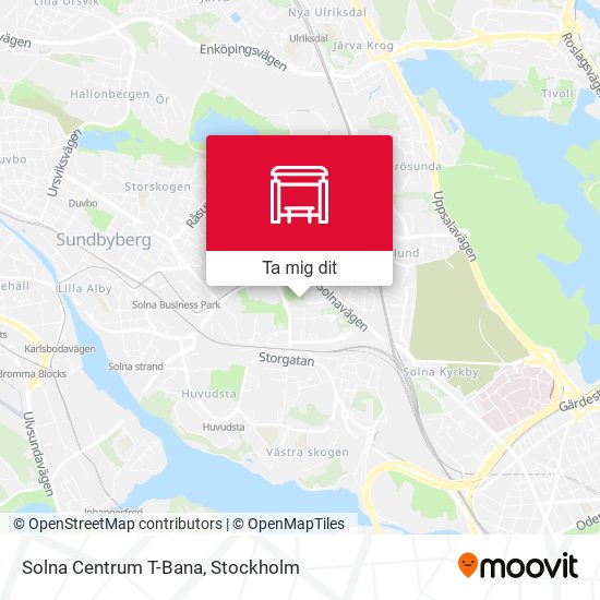 Solna Centrum T-Bana karta