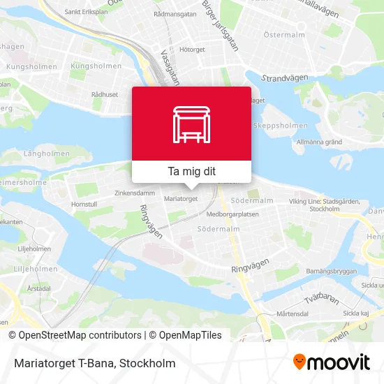 Mariatorget T-Bana karta