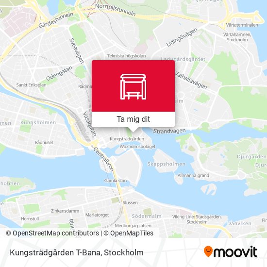Kungsträdgården T-Bana karta