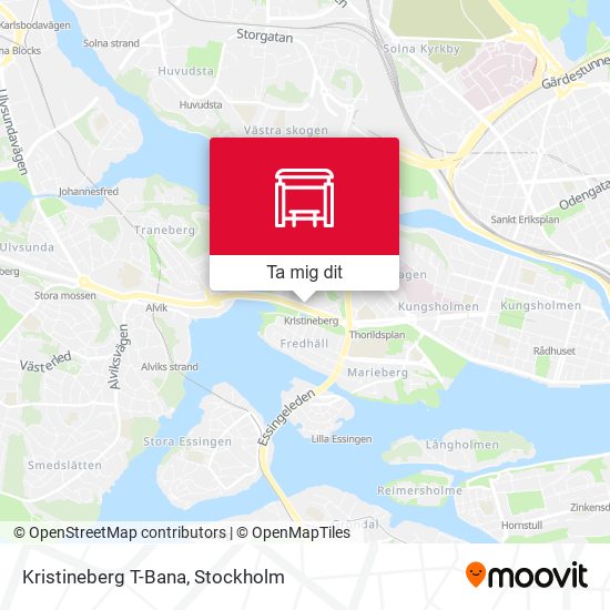 Kristineberg T-Bana karta