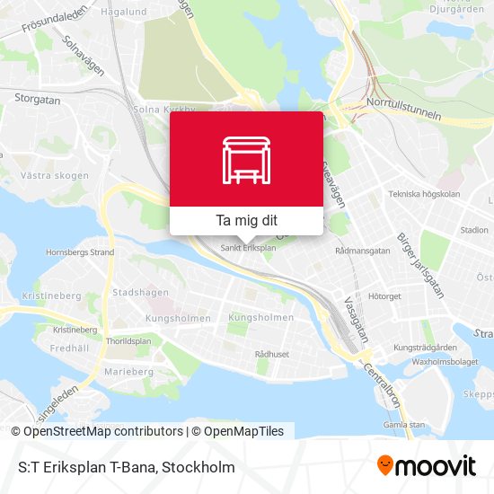 S:T Eriksplan T-Bana karta
