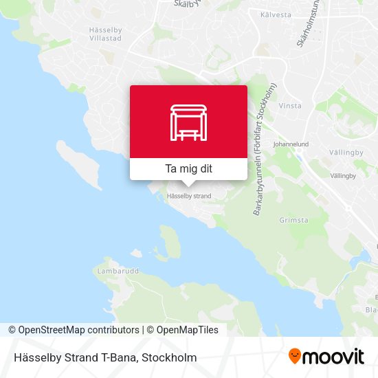 Hässelby Strand T-Bana karta