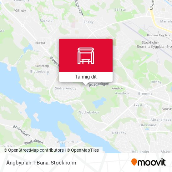 Ängbyplan T-Bana karta