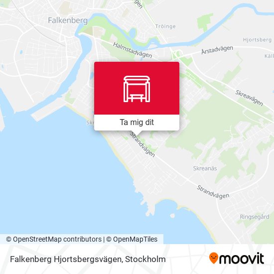 Falkenberg Hjortsbergsvägen karta