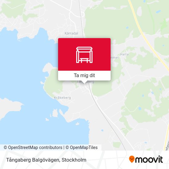 Tångaberg Balgövägen karta